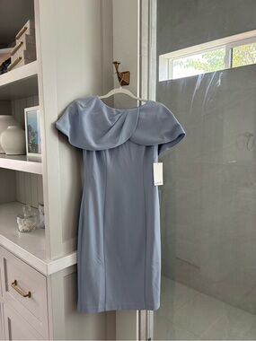 cotton on blue floral dress Midi Wrap With Puff Sleeves L Size:Child-8 breathable cotton fabric plus size long sleeve wedding dress Seraphine Designer Maternity Nursing